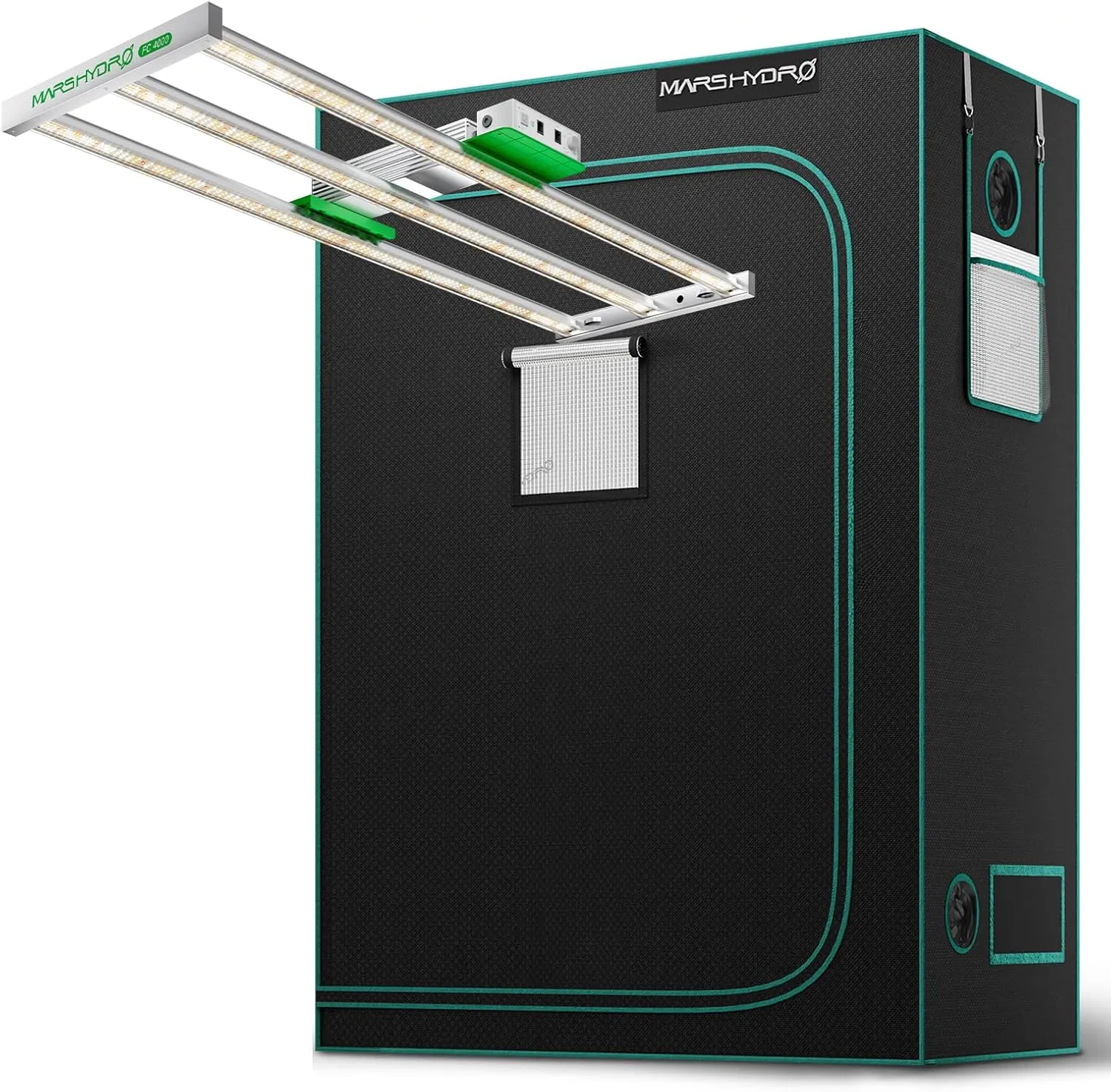 MARS HYDRO 5x2.6 Grow Tent (60"x32"x80") & 320Watt FC4000 Samsung LM301H EVO Bar LED Grow Light Combo Kit, Indoor Plant Growing Set with Even PPFD Distribution, Maximizes Plant Yield in Hydroponics or
