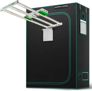 MARS HYDRO 5x2.6 Grow Tent (60"x32"x80") & 320Watt FC4000 Samsung LM301H EVO Bar LED Grow Light Combo Kit, Indoor Plant Growing Set with Even PPFD Distribution, Maximizes Plant Yield in Hydroponics or