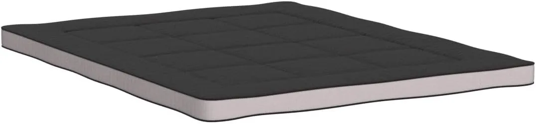MAXYOYO Futon Mattress, Padded Japanese Floor Mattress Quilted Bed Mattress Topper, Extra Thick Folding Sleeping Pad Breathable Floor Lounger Guest Bed for Camping Couch, Black, Queen Size