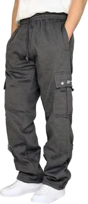 Mens Cargo Sweatpants Athletic Straight Jogger Pant Big and Tall Baggy Tactical Workout Trouser Hiking Pants