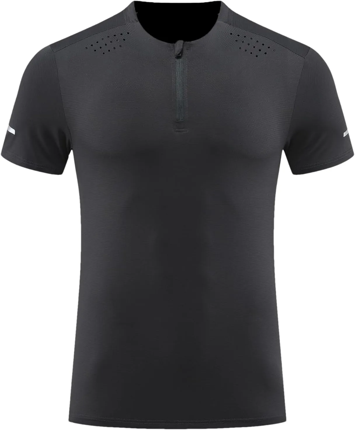 Men's Reflective Sport T-Shirt, Quick-Dry Gym Running Top