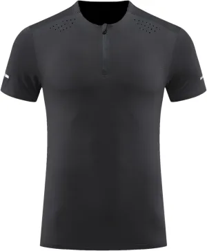 Men's Reflective Sport T-Shirt, Quick-Dry Gym Running Top
