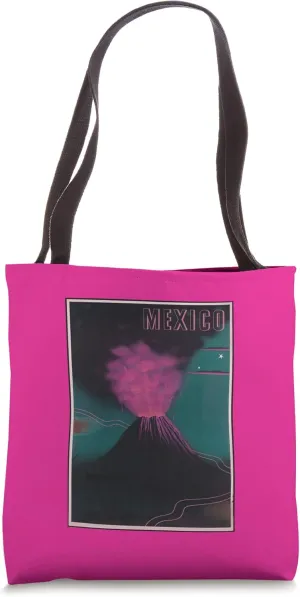 Mexico North America Purple Volcano Eruption Lava retro Tote Bag