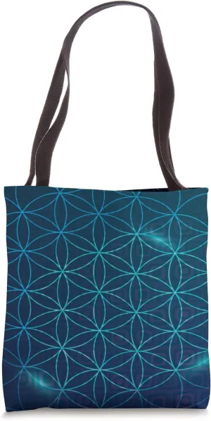 Midnight Circle Gradient Teal Revolution Tote Bag