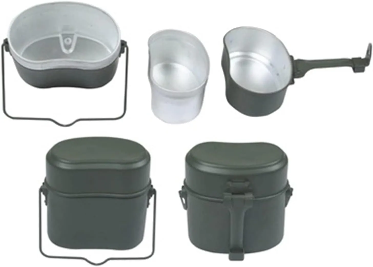 Military Mess Tin, Portable Mess Kit Plate Set Aluminium Alloy Military Lunch Box for Outdoor Camping Hiking Picnic BBQ Beach Camping Cookware Mess Kit Camp Pot Army Mess Kit Camping Pots Pans Set