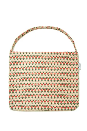 MINI FLOWER CORDUROY ECO BAG-RED FLOWER