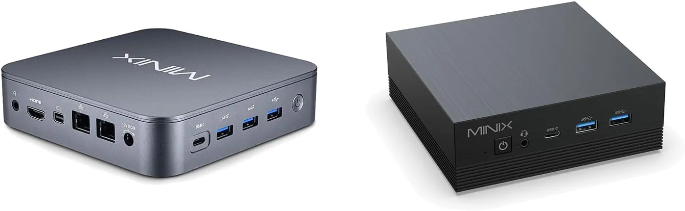 MINIX NEO J51-C8 Max Mini Computer (8GB/512GB/Win11 Pro/Wi-Fi 6/Dual 2.5G LAN)   Z150-Aero Mini PC (16GB/512GB/N150/Triple Display) Bundle - 4K Output, USB-C, Auto Power On, VESA Mount