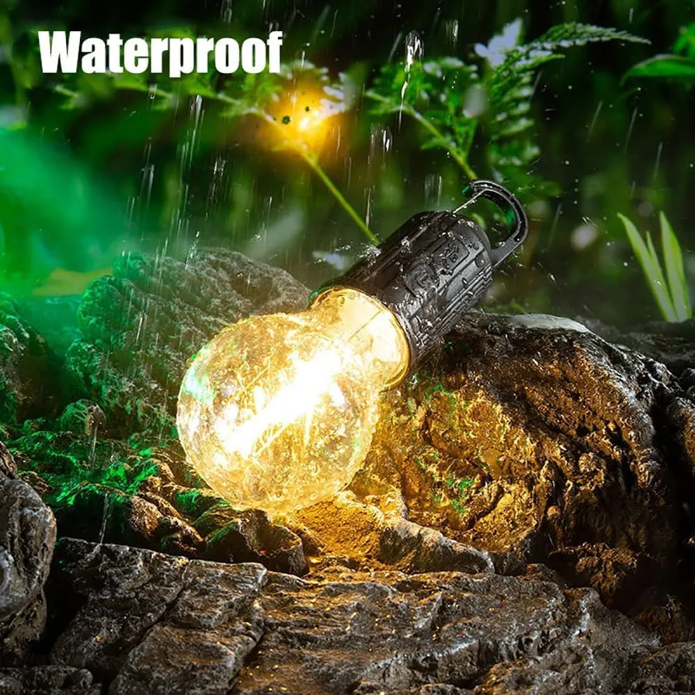 MODOAO LED Bulbs Tent Lights Rechargeable Portable Led Camping Light Fast Charge 3 Mode Lighting Warm White for Outdoor Camping (3 Pcs, T01)