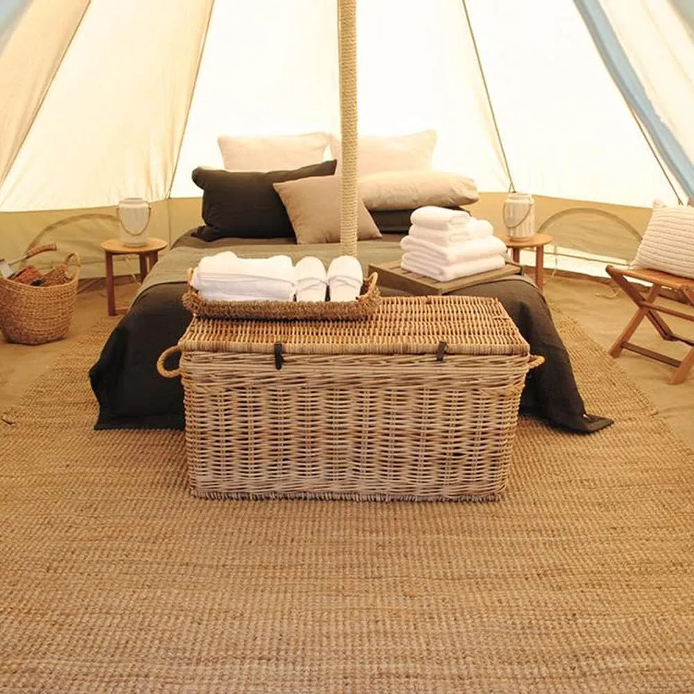Mongolia Yurt Bell Tent Large Camping Tent 5-8 Persons Outdoor Indian Bell Tent Family Tents for Family Self-Driving Travel Hiking Made from Breathable Cotton Canva