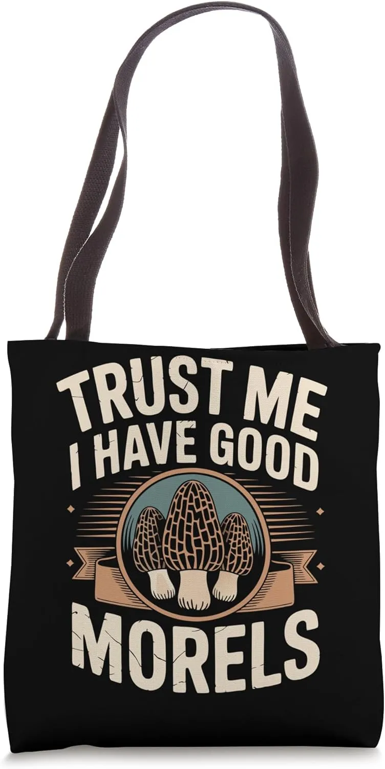 Morels Pun Mushroom Foraging Tote Bag