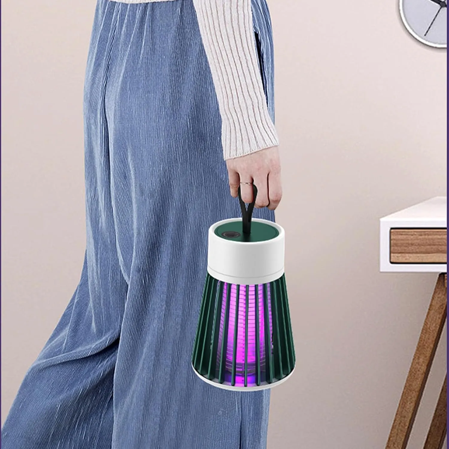 Mosqishock Mosquito Lamp,2025 Upgrade Mosqishock 2 in 1 Portable Cordless Outdoor Waterproof Camping Lamp,USB Rechargeable Lighting Mute
