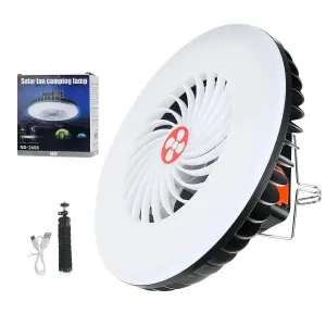 Multifunctional Camping Tool - TYPE-C/Solar Powered Charging LED Camping Light Fan