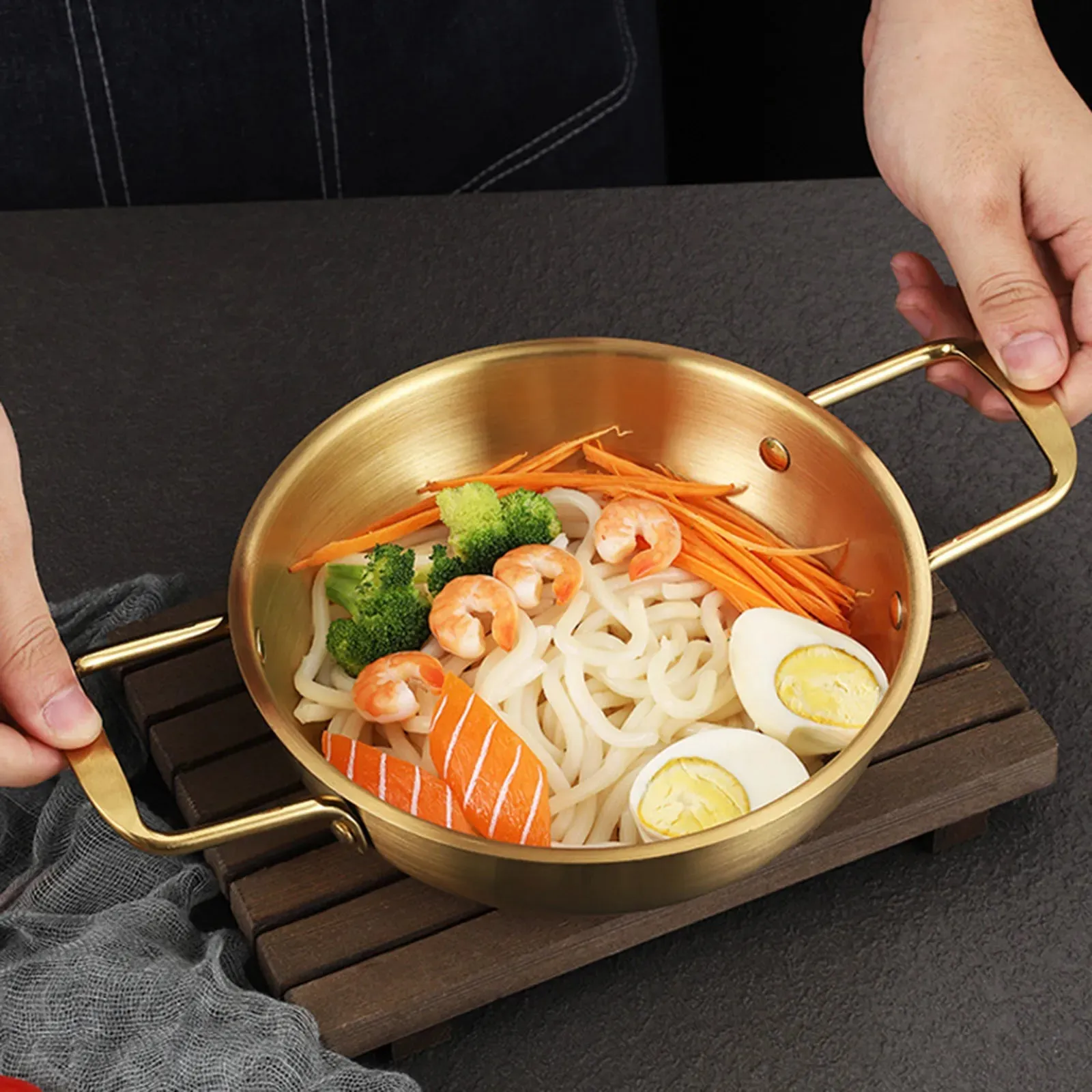 Multipurpose Fast-Heating Double-Ear Ramen Stockpot Pan