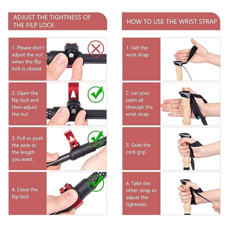 Naturehike 2pcs Telescopic Trekking Pole