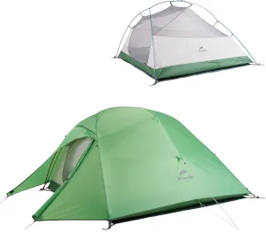 Naturehike Cloud-Up 3 Person Lightweight Backpacking Tent with Footprint - 3 Season Free Standing Dome Camping Hiking Waterproof Backpack Tents