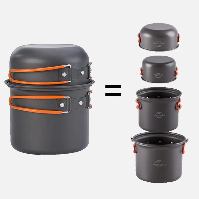 Naturehike Four-piece hiking Camping Cookware
