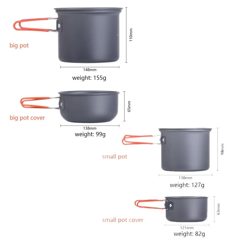 Naturehike Four-piece hiking Camping Cookware