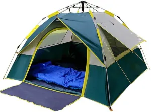 NIEH Camping Tent for Two Persons, One Door and Three Windows, Camping Outing, Portable Automatic Tent with Fake Double-Layer Weatherproof