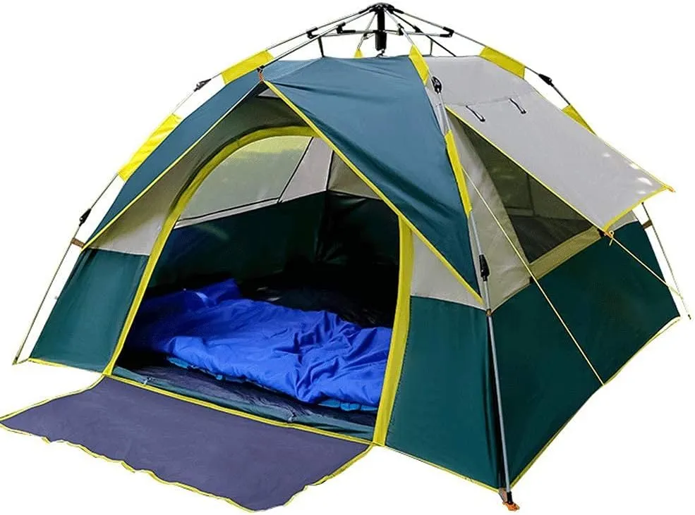 NIEH Camping Tent for Two Persons, One Door and Three Windows, Camping Outing, Portable Automatic Tent with Fake Double-Layer Weatherproof