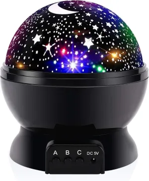 Night Light for Kids, Toys for 3 4 5 6 7 8 Year Old Boys Girls, Star Projector 360 Degree Rotation - 4 LED Bulbs 12 Light Color Changing with USB Cable, Romantic Gifts for Men Women Children