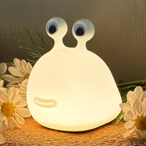 Night Light for Kids,Cute Silicone Nursery Slug Lamp for Baby and Toddler,Animal NightLight for Boys and Girls,Fun Squishy Night Lamp for Bedroom,Kawaii Bedside Lamp for Kids Room