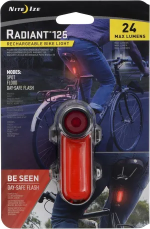 NITE IZE Red Radiant 125 Rechargeable Bike Light