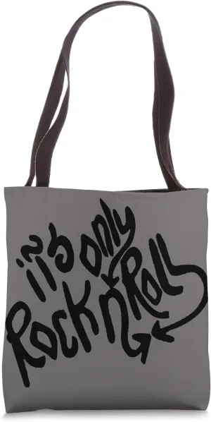 Official Rolling Stones Its Only Rock n Roll Grey Tote Bag