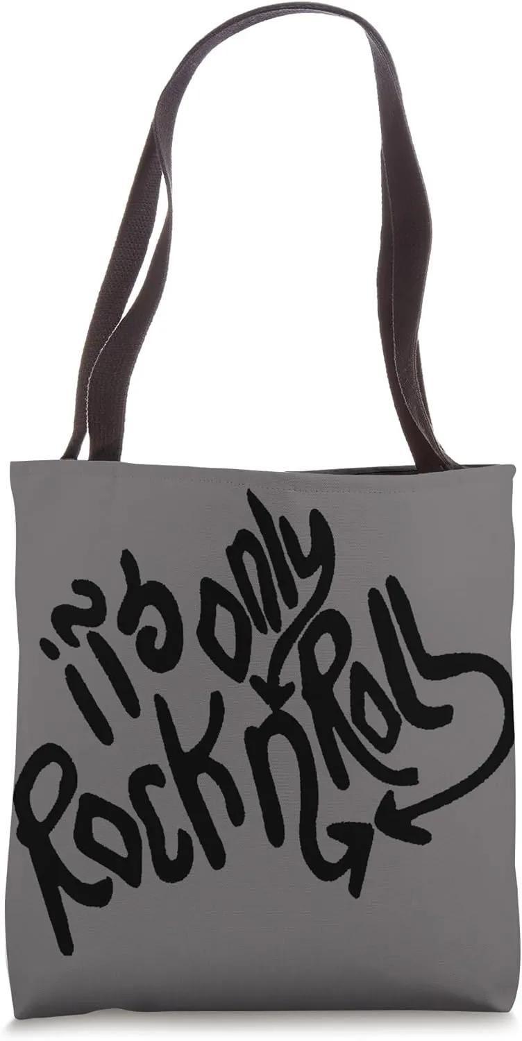 Official Rolling Stones Its Only Rock n Roll Grey Tote Bag
