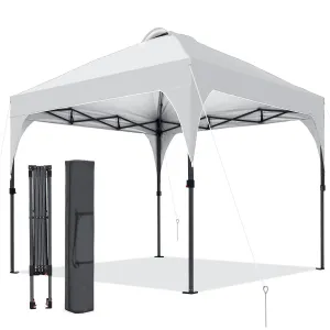 Oneofics Pop Up Canopy, 8x8 FT Instant Outdoor Canopy Tent with Carrying Bag, 3 Adjustable Heights - Portable for Event, Parties, Camping and More Outdoor Activities