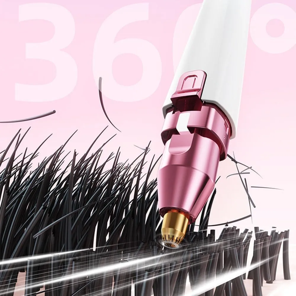 Orvanna Precision Eyebrow & Facial Trimmer, 2-in-1 Women's Eyebrow and Facials Hair Removal Device, Multifunctional Rechargeable Eyebrow Razor (Pink)