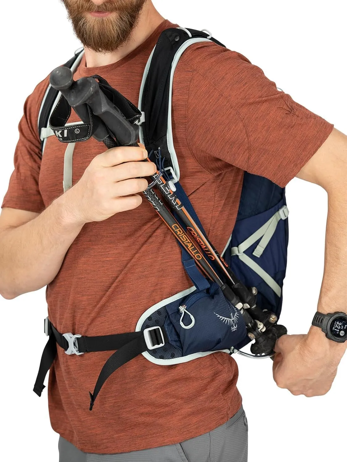 Osprey Talon 11L Men's Hiking Backpack with Hipbelt, Sawdust/Earl Grey, S/M