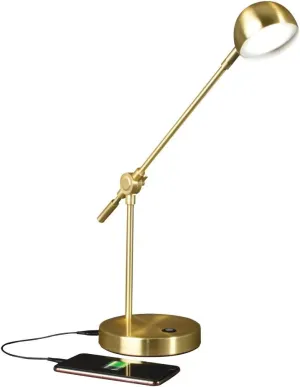 OttLite Direct LED Desk Lamp with USB Port - Modern, Adjustable, Desk Light