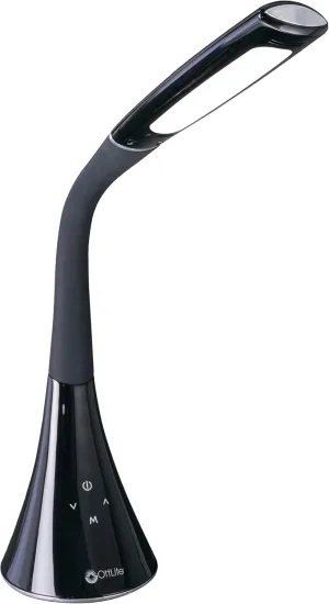 OttLite Swerve LED Desk Lamp with USB Charging, 3 Color Modes, Long-Lasting ClearSun LED Light, Flexible Neck, Touch Activated, Reading Light, Flexible Neck, Desk Light for Home Office, Light Stand
