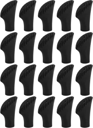 OUKENS 20pcs Outdoor Walking Stick Tip Protector, Hiking Pole Replacement Tips End,Extra Durable PVC Replacement Tips for Hiking Stick Hiking Poles