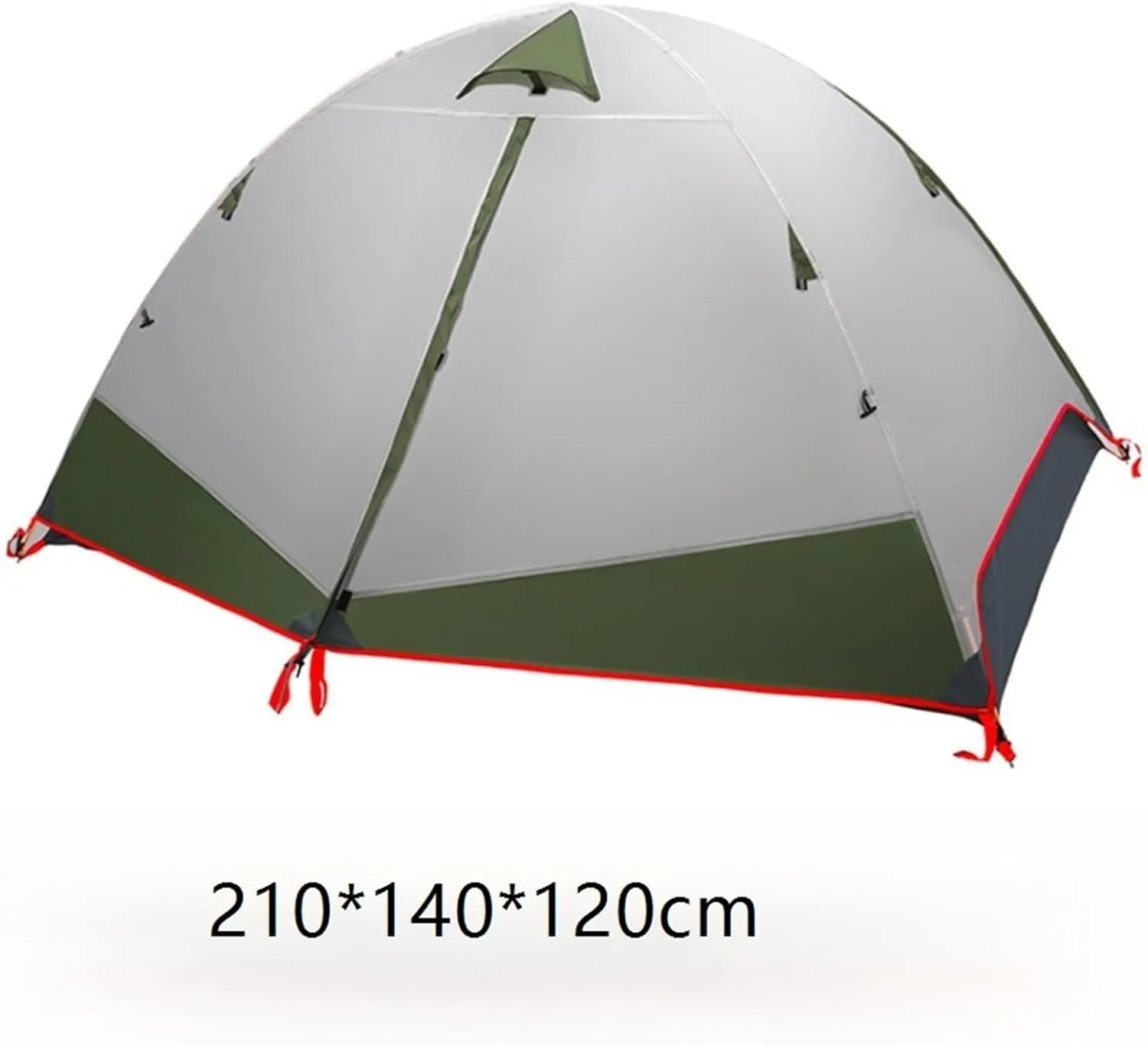 Outdoor Four Seasons Mountaineering Tent Double-Layer Aluminum Pole Windproof Rainproof Camping Portable Tent