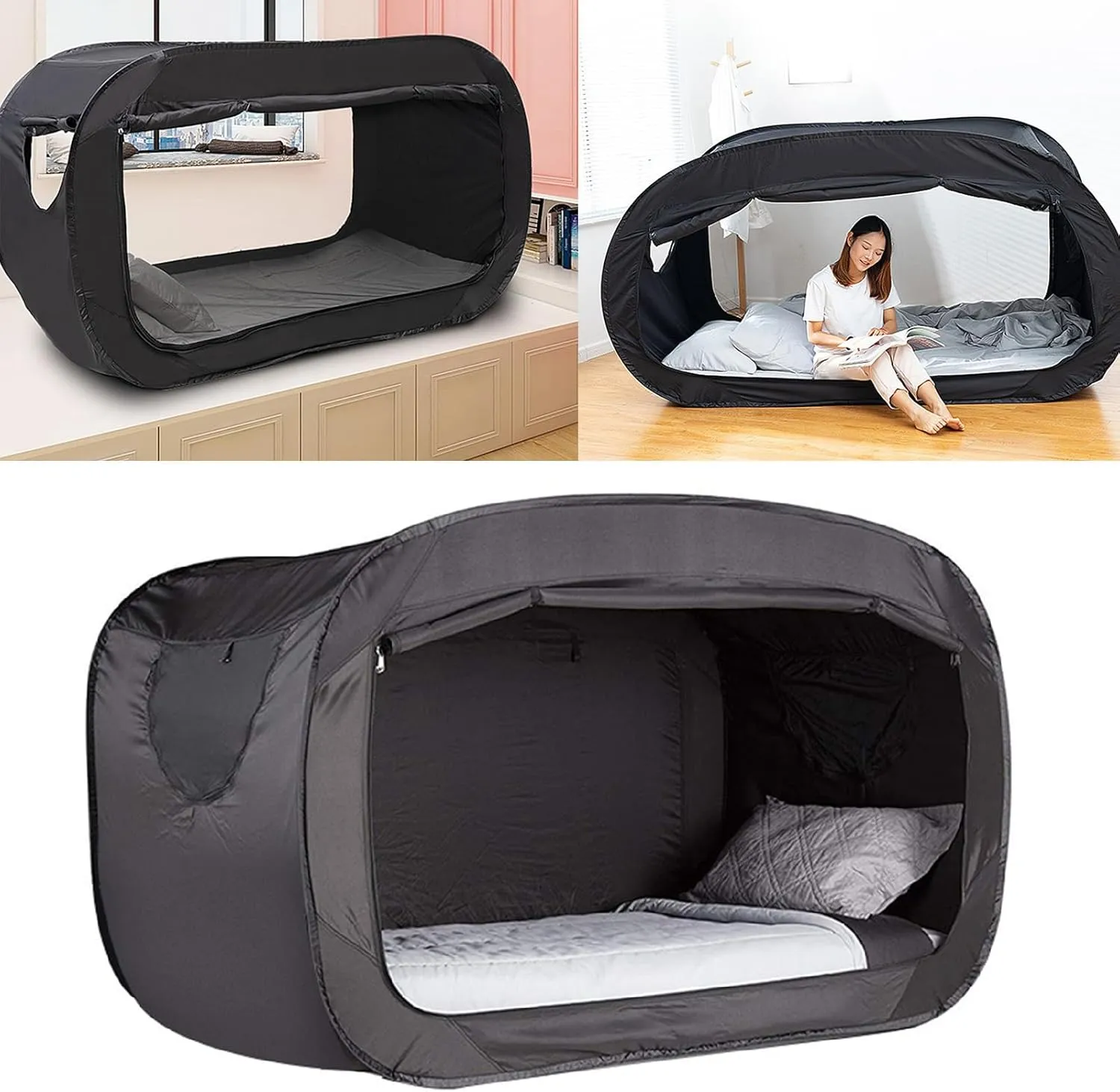Outdoor Pop Up Bed Tent Privacy Quick Setup Sleeping Foldable Bed Tent for Camping and Backyard Use