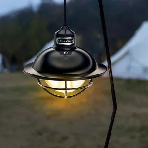 Outdoor Portable Camping Light - 200LM Rechargeable Retro LED Tent Light with Type-C, Stepless Dimming Waterproof  for Outdoor Camping Patio Tent