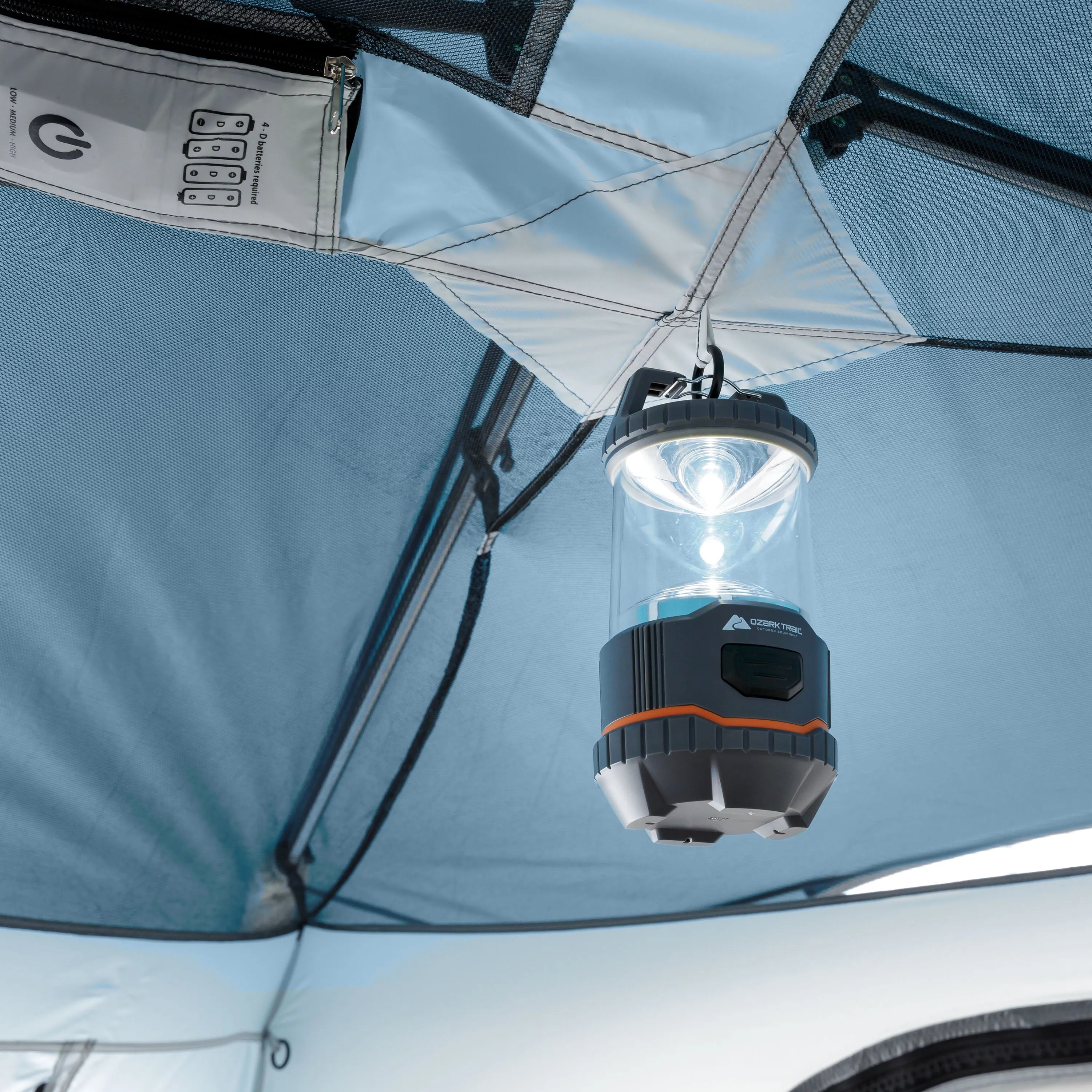 Ozark Trail 6-Person Instant Cabin Tent with LED Light - Spacious 10' x 9' Design for Ultimate Camping Comfort