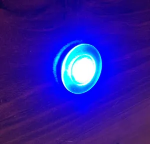 Pactrade Marine 2 Pieces Boat LED Livewell Round Blue Courtesy Light OEM Waterproof