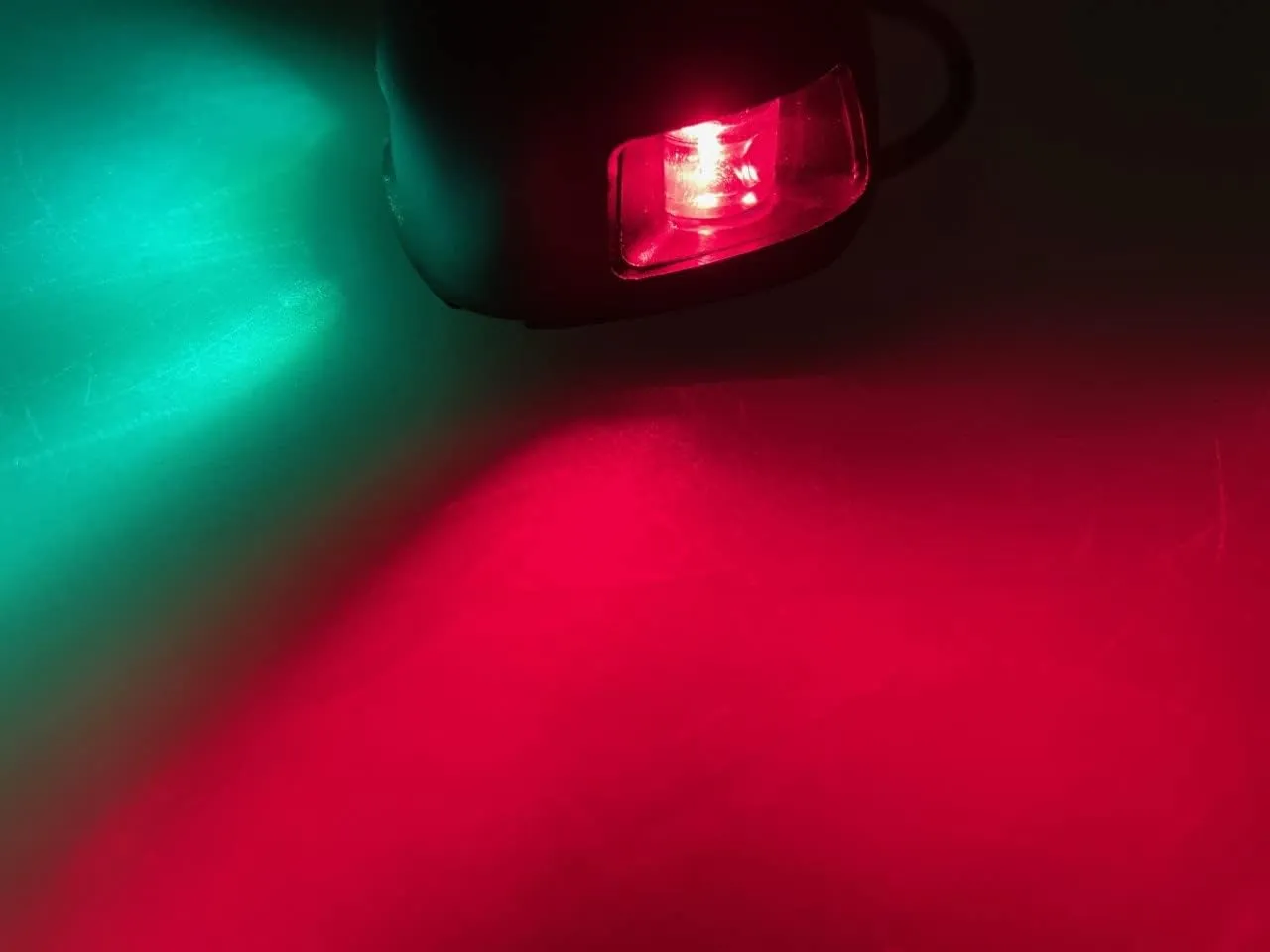 Pactrade Marine Boat Horizontal Mount Navigation Green Red Light 2NM LED IP:66 20m 112.5 Degrees Each DC12V/2W Black Plastic PC Housing (Combination Bow Light)