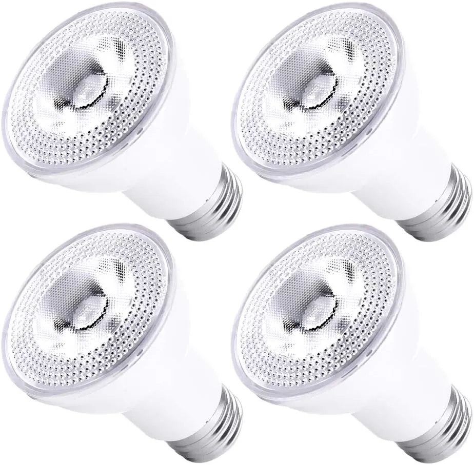 Par20 Led Bulbs 3000K Warm White Dimmable Flood 7W(50W Halogen Equivalent) E26 40 Degree Spot Light for Indoor Track Recessed Lighting 4-Pack