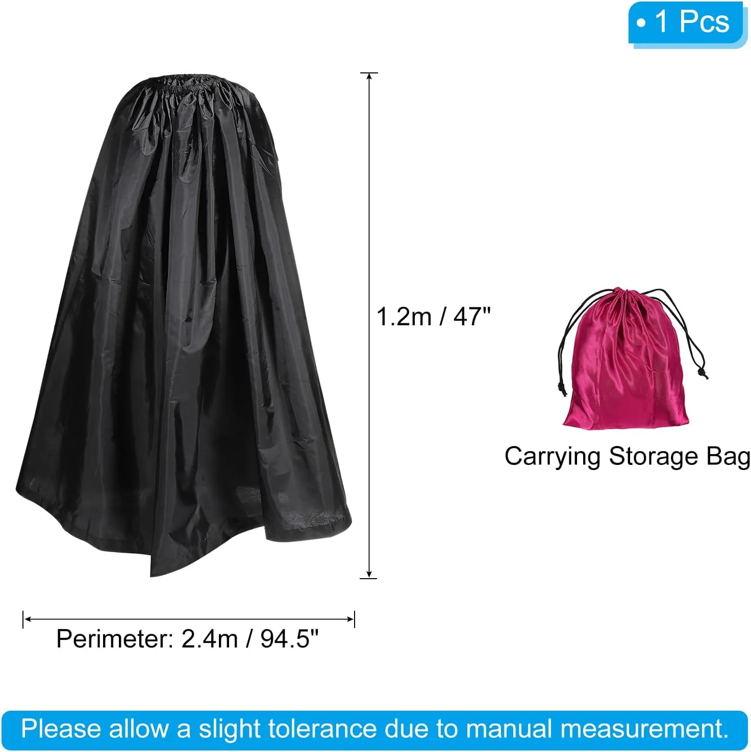 PATIKIL Portable Dressing Room, 1.2M Length Instant Dressing Cover Up Changing Tent Privacy Shelter for Beach Boating Camping Competition, Black