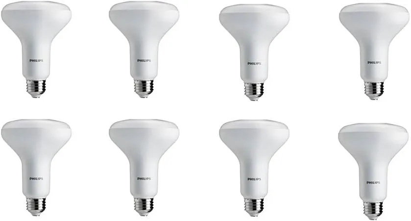 Philips LED Dimmable BR30 Light Bulb: 650-Lumen, 2700-Kelvin, 9-Watt (65-Watt Equivalent), E26 Base, Soft White, 8-Pack