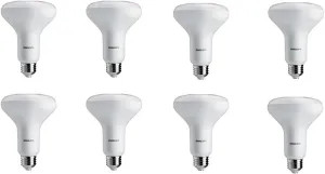 Philips LED Dimmable BR30 Light Bulb: 650-Lumen, 2700-Kelvin, 9-Watt (65-Watt Equivalent), E26 Base, Soft White, 8-Pack