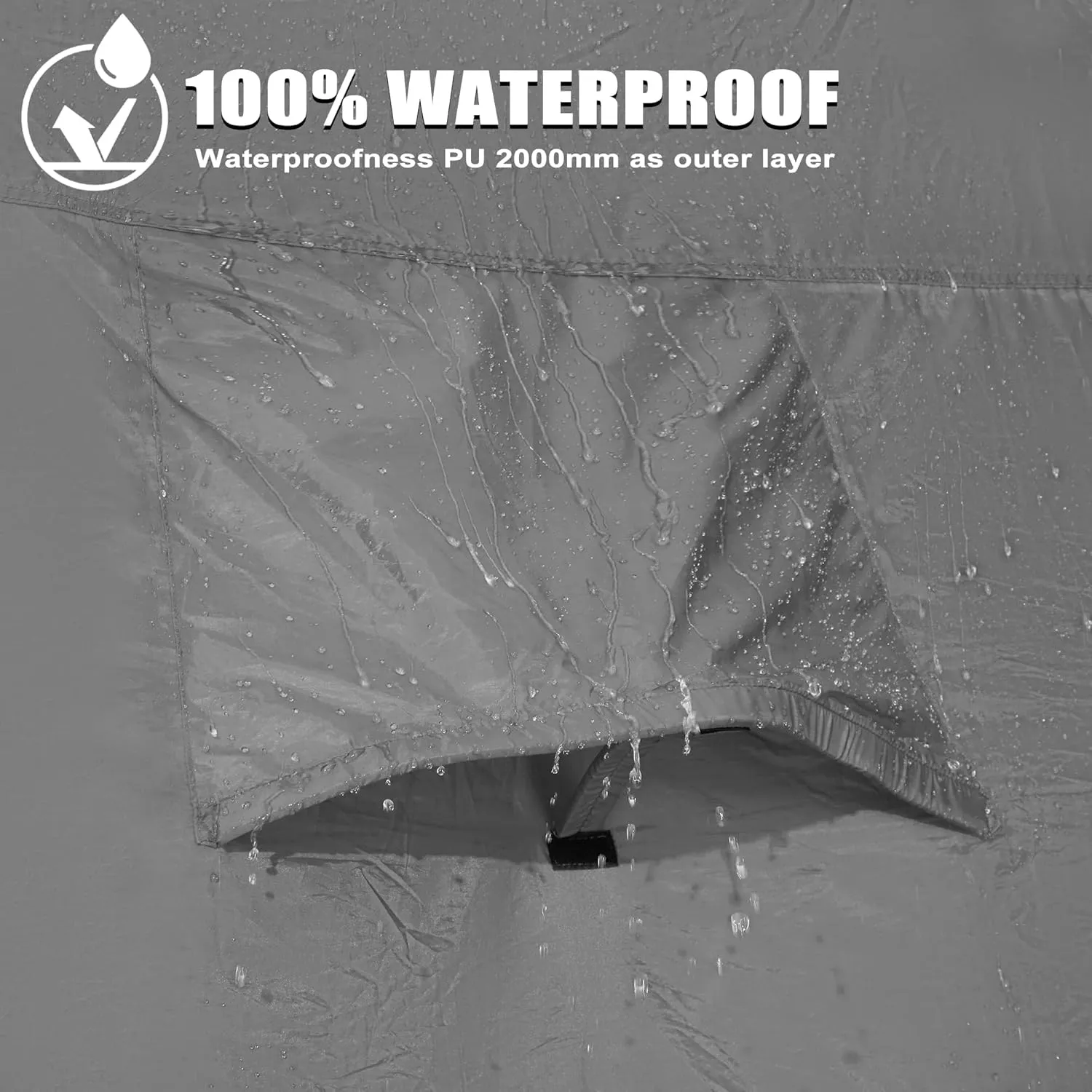 Pickup Truck Tent, Waterproof PU2000mm Double Layer for 5.5-6.0 FT Truck Bed, Portable Bed Tent for Camping, Gray
