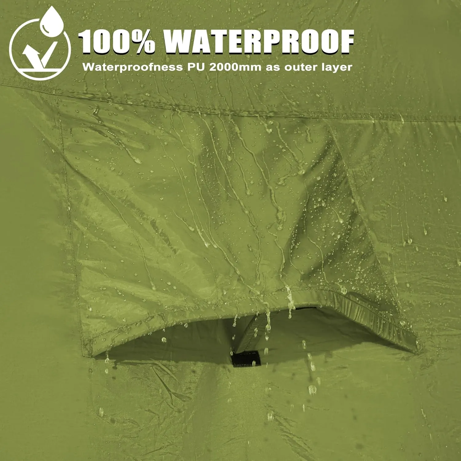 Pickup Truck Tent, Waterproof PU2000mm Double Layer for 5.5-6.0 FT Truck Bed, Portable Bed Tent for Camping, Green