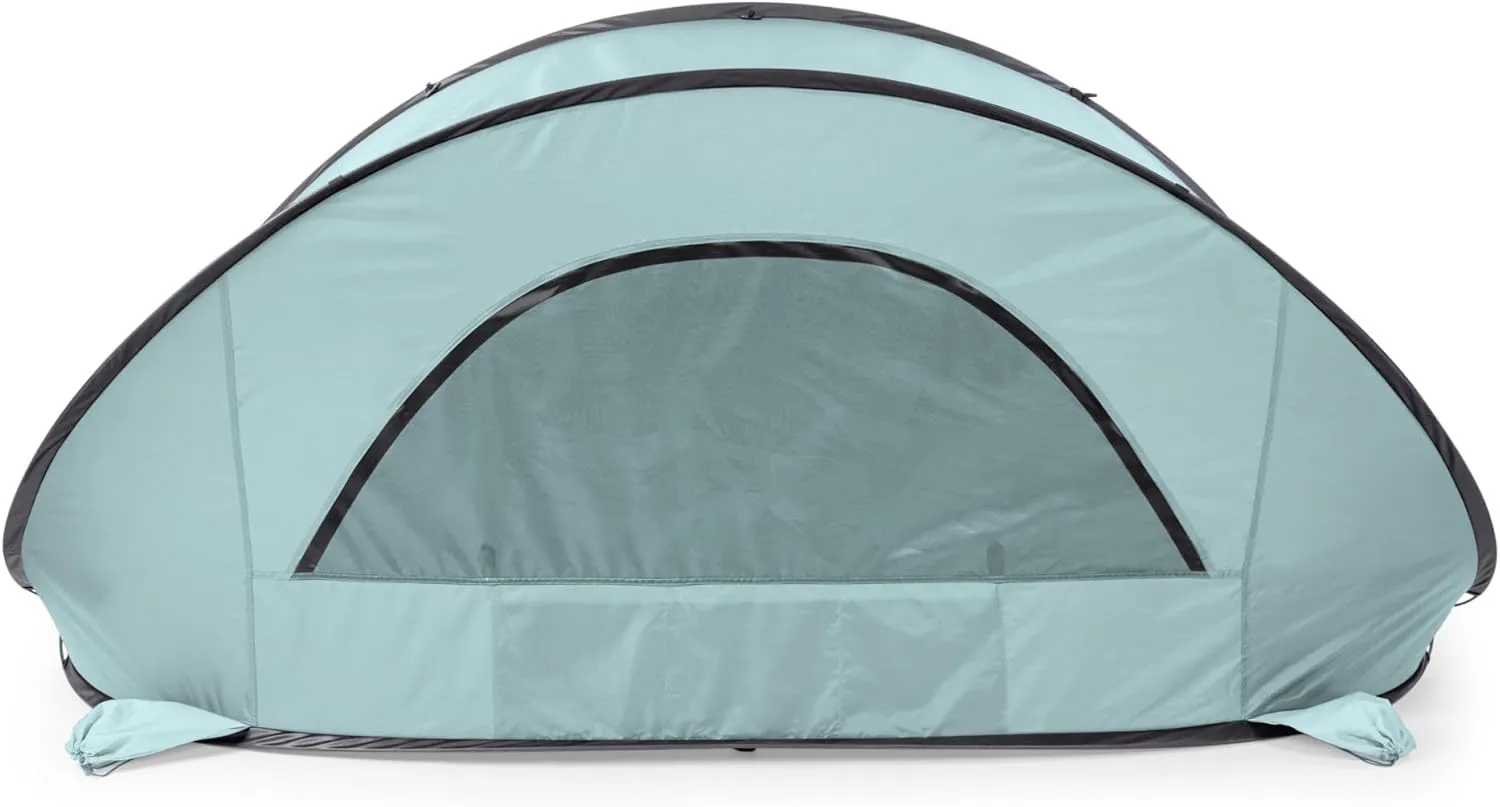 PICNIC TIME Manta Portable Beach Tent, Pop Up Tent, Beach Sun Shelter Pop Up, Beach Umbrella (Light Blue)
