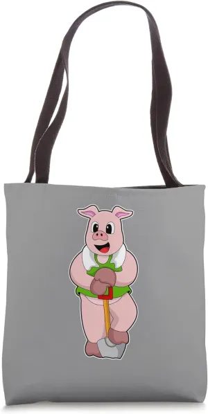 Pig Farmer Shovel Tote Bag