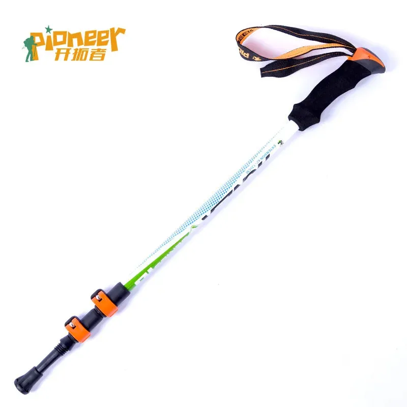 Pioneer Ultra-light Adjustable Camping Hiking Walking Trekking Stick Alpenstock Carbon Fiber Climbing Skiing Trekking Pole 1pc