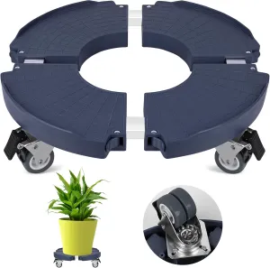 Plant Caddy Stand with 360° Wheels Adjustable 15-22 Inch Rolling Plant Stand Heavy Duty Large Plant Cart Dolly with Casters 440lbs Capacity for Large Planter, Garden Pot, Flower Pot, Blue, 1 Pack